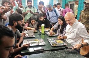 Kher said he wanted to leave with a positive feeling and that he is constituted a great academic and governing council(HT PHOTO) Kher said he wanted to leave with a positive feeling and that he is constituted a great academic and governing council(HT PHOTO)