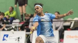 Subhankar Dey beat Lin Dan 22-20, 21-19 to enter the quarter-finals of the SaarLorLux Open.(Twitter) Subhankar Dey beat Lin Dan 22-20, 21-19 to enter the quarter-finals of the SaarLorLux Open.(Twitter)