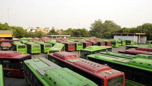 Several contractual employees of DTC transport agency have been boycotting work since October 22, demanding ‘equal pay for equal work’ and regularisation of their posts(HT File Photo) Several contractual employees of DTC transport agency have been boycotting work since October 22, demanding ‘equal pay for equal work’ and regularisation of their posts(HT File Photo)