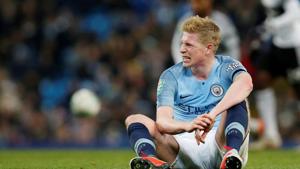 Manchester City's Kevin De Bruyne after sustaining an injury(REUTERS) Manchester City's Kevin De Bruyne after sustaining an injury(REUTERS)