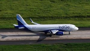 An aircraft of India's IndiGo airline taxi on the runway prior to take off at Indira Gandhi International Airport in New Delhi.(AFP File Photo) An aircraft of India's IndiGo airline taxi on the runway prior to take off at Indira Gandhi International Airport in New Delhi.(AFP File Photo)
