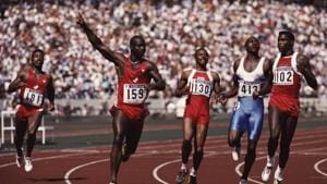 Canadian sprinter Ben Johnson (second from left) wins the final of the 100 Metres event at Seoul Olympic Stadium during the Olympic Games in Seoul, South Korea, 24th September 1988(Getty Images) Canadian sprinter Ben Johnson (second from left) wins the final of the 100 Metres event at Seoul Olympic Stadium during the Olympic Games in Seoul, South Korea, 24th September 1988(Getty Images)