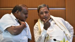 Karnataka CM HD Kumarswamy with Congress leader Siddaramaiah.(Arijit Sen/HT File Photo) Karnataka CM HD Kumarswamy with Congress leader Siddaramaiah.(Arijit Sen/HT File Photo)