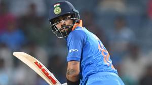 Virat Kohli plays a shot during the third one day international (ODI) cricket match between India and West Indies.(AFP) Virat Kohli plays a shot during the third one day international (ODI) cricket match between India and West Indies.(AFP)