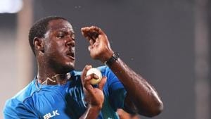 West Indies T20 captain Carlos Brathwaite bowls at the nets during the team's practice session on the eve of first T20 cricket match between India and West Indies at the Eden Gardens(AFP) West Indies T20 captain Carlos Brathwaite bowls at the nets during the team's practice session on the eve of first T20 cricket match between India and West Indies at the Eden Gardens(AFP)