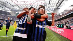 Inter Milan's Matteo Politano celebrates scoring their second goal(REUTERS) Inter Milan's Matteo Politano celebrates scoring their second goal(REUTERS)