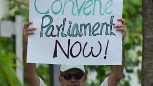 Sri Lanka's main Tamil party urged the president to reconvene parliament and end a worsening political crisis, as the minority ethnic community emerge as kingmakers in the power struggle.(AFP) Sri Lanka's main Tamil party urged the president to reconvene parliament and end a worsening political crisis, as the minority ethnic community emerge as kingmakers in the power struggle.(AFP)