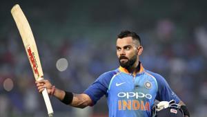 File Photo: India's captain Virat Kohli raises his bat to acknowledge the applause from the spectators as he leaves the field at the end of their innings.(AP) File Photo: India's captain Virat Kohli raises his bat to acknowledge the applause from the spectators as he leaves the field at the end of their innings.(AP)