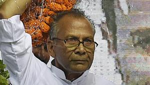The Congress may project as the face of its Chhattisgarh campaign the party’s lone Lok Sabha member from the state, Tamradhwaj Sahu.(HT File Photo) The Congress may project as the face of its Chhattisgarh campaign the party’s lone Lok Sabha member from the state, Tamradhwaj Sahu.(HT File Photo)
