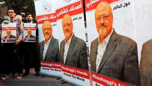 Friends of Saudi journalist Jamal Khashoggi hold posters and banners with his pictures during a demonstration outside the Saudi Arabian consulate in Istanbul, Turkey.(Reuters/File Photo) Friends of Saudi journalist Jamal Khashoggi hold posters and banners with his pictures during a demonstration outside the Saudi Arabian consulate in Istanbul, Turkey.(Reuters/File Photo)