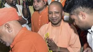 Uttar Pradesh chief minister Yogi Adityanath reached Ayodhya for deepotsav on Tuesday ahead of Diwali.(PTI/File Photo) Uttar Pradesh chief minister Yogi Adityanath reached Ayodhya for deepotsav on Tuesday ahead of Diwali.(PTI/File Photo)