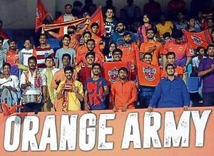 While there seems to be a lack of cohesion on the pitch, FCPC supporters continue to cheer for the team at the ISL 2018(ISL/HTPHOTO) While there seems to be a lack of cohesion on the pitch, FCPC supporters continue to cheer for the team at the ISL 2018(ISL/HTPHOTO)