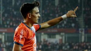 Edu Bedia scores for FC Goa against Delhi Dynamos.(ISL) Edu Bedia scores for FC Goa against Delhi Dynamos.(ISL)