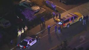 In this image made from aerial video, police vehicles line a road in the vicinity of a shooting in Thousand Oaks, California.(AP) In this image made from aerial video, police vehicles line a road in the vicinity of a shooting in Thousand Oaks, California.(AP)