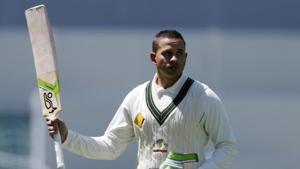 Usman Khawaja underwent surgery late last month and is already back running.(REUTERS)