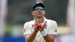 England's James Anderson catches a ball during the Test match at Galle against Sri Lanka.(REUTERS) England's James Anderson catches a ball during the Test match at Galle against Sri Lanka.(REUTERS)