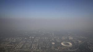 Smog envelopes the horizon in New Delhi, India.(AP Photo/Altaf Qadri)