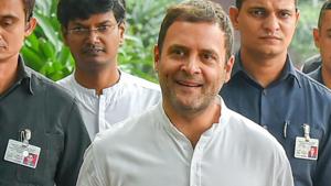 Congress chief Rahul Gandhi on Thursday alleged that demonetisation was a planned “brutal conspiracy” and a “shrewd scheme” to convert the black money of Prime Minister Narendra Modi’s “suit-booted friends”.(PTI) Congress chief Rahul Gandhi on Thursday alleged that demonetisation was a planned “brutal conspiracy” and a “shrewd scheme” to convert the black money of Prime Minister Narendra Modi’s “suit-booted friends”.(PTI)