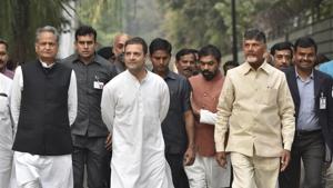 The Congress, which set up an opposition grand alliance in Telangana with the Telugu Desam Party and two other parties, on Thursday announced it has reached a seat-sharing agreement for the December 7 assembly elections in the state. (File Photo)(HT PHOTO)