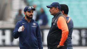File picture of Ravi Shastri and Virat Kohli(REUTERS) File picture of Ravi Shastri and Virat Kohli(REUTERS)