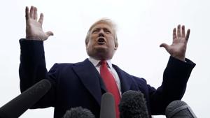President Donald Trump instructed journalists Friday to show more respect in the “sacred” White House and moments later angrily refused to answer a reporter’s question because it was “stupid.”(Reuters Photo) President Donald Trump instructed journalists Friday to show more respect in the “sacred” White House and moments later angrily refused to answer a reporter’s question because it was “stupid.”(Reuters Photo)
