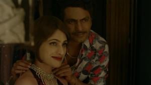 Kubbra Sait as Kukoo and Nawazuddin Siddiqui as Ganesh Gaitonde in a still from Sacred Games. Kubbra Sait as Kukoo and Nawazuddin Siddiqui as Ganesh Gaitonde in a still from Sacred Games.