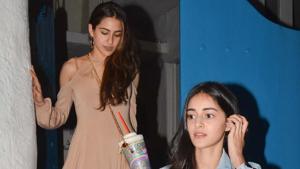 Sara Ali Khan and Ananya Panday: Stars in the making.(Viral Bhayani) Sara Ali Khan and Ananya Panday: Stars in the making.(Viral Bhayani)