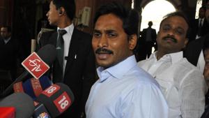 YSR Congress Party president Y S Jaganmohan Reddy will resume his “Padayatra” (foot march) Monday from Makkuva in Vizianagaram district.(HT File Photo) YSR Congress Party president Y S Jaganmohan Reddy will resume his “Padayatra” (foot march) Monday from Makkuva in Vizianagaram district.(HT File Photo)
