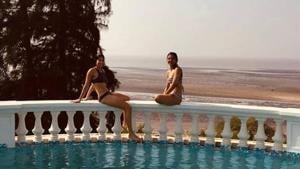 Radhika Apte having some fun on a poolside in this throwback picture.(Facebook) Radhika Apte having some fun on a poolside in this throwback picture.(Facebook)