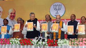The Bharatiya Janata Party in its manifesto for the December 7 Assembly polls in Telangana, has proposed introduction of Yoga in schools and colleges.(PTI) The Bharatiya Janata Party in its manifesto for the December 7 Assembly polls in Telangana, has proposed introduction of Yoga in schools and colleges.(PTI)
