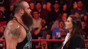 Brawn Strowman and Stephanie McMahon during the episode of WWE Raw.(WWE)