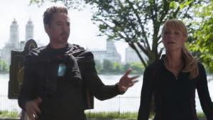 Tony Stark’s hoodie magically disappears in a scene from Avengers: Infinity War. Tony Stark’s hoodie magically disappears in a scene from Avengers: Infinity War.