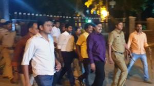 G Janardhan Reddy comes out of Central Prison after being granted bail on a bond of Rs 1 lakh.(ANI Photo/Twitter) G Janardhan Reddy comes out of Central Prison after being granted bail on a bond of Rs 1 lakh.(ANI Photo/Twitter)
