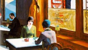The 1929 Chop Suey, described by Christie’s as “the most iconic Hopper left in private hands”, depicts two women sitting across the table from each other in a Chinese eatery.(EdwardHopper.net) The 1929 Chop Suey, described by Christie’s as “the most iconic Hopper left in private hands”, depicts two women sitting across the table from each other in a Chinese eatery.(EdwardHopper.net)