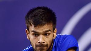 File image: Sumit Nagal of India plays a shot during a match(PTI) File image: Sumit Nagal of India plays a shot during a match(PTI)