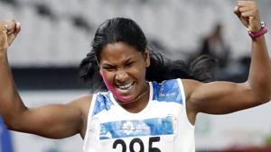 Swapna Barman won heptathlon gold for India at Asian Games 2018(REUTERS) Swapna Barman won heptathlon gold for India at Asian Games 2018(REUTERS)