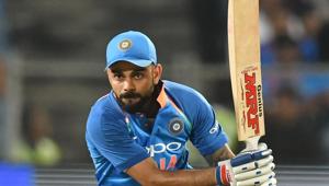 India captain Virat Kohli plays a shot during the third one day international (ODI) cricket match between India and West Indies at the Maharashtra Cricket Association Stadium in Pune(AFP) India captain Virat Kohli plays a shot during the third one day international (ODI) cricket match between India and West Indies at the Maharashtra Cricket Association Stadium in Pune(AFP)