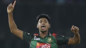 Bangladesh' Mustafizur Rahman has been released by IPL franchise Mumbai Indians.(AP) Bangladesh' Mustafizur Rahman has been released by IPL franchise Mumbai Indians.(AP)