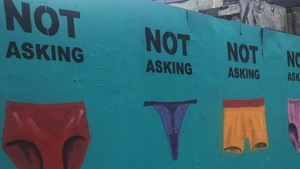 Protests have flared across Ireland this week triggering a viral campaign online after a defence lawyer showed a 17-year-old girl’s thong or G-string in court as alleged proof of her consent in a rape case.(Elizabeth Mohen/Twitter Photo) Protests have flared across Ireland this week triggering a viral campaign online after a defence lawyer showed a 17-year-old girl’s thong or G-string in court as alleged proof of her consent in a rape case.(Elizabeth Mohen/Twitter Photo)