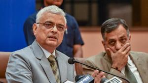 Chief Election Commissioner OP Rawat is on a two-day visit to Rajasthan to review preparations for the assembly elections on December 7.(PTI)