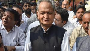 Congress leader and former Rajasthan chief minister Ashok Gehlot will file nomination from the Sardarpura assembly seat on November 19 .(PTI)