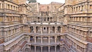 Rani Ki Vav, a seven storey, ornate stepwell in Gujarat, built in the 11th century, was recognised as a UNESCO World Heritage Site in 2014 and now features on the new <span class='webrupee'>₹</span>100 note.(Sanchit Khanna/HT PHOTO) Rani Ki Vav, a seven storey, ornate stepwell in Gujarat, built in the 11th century, was recognised as a UNESCO World Heritage Site in 2014 and now features on the new <span class='webrupee'>₹</span>100 note.(Sanchit Khanna/HT PHOTO)