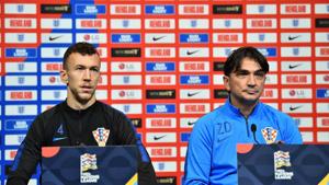 Croatia's midfielder Ivan Perisic (L) and Croatia's manager Zlatko Dalic (R) attend a press conference at Wembley Stadium(AFP) Croatia's midfielder Ivan Perisic (L) and Croatia's manager Zlatko Dalic (R) attend a press conference at Wembley Stadium(AFP)