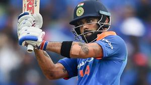 Virat Kohli plays a shot during the 5th and final ODI cricket match against West Indies at Greenfield International Stadium.(PTI) Virat Kohli plays a shot during the 5th and final ODI cricket match against West Indies at Greenfield International Stadium.(PTI)