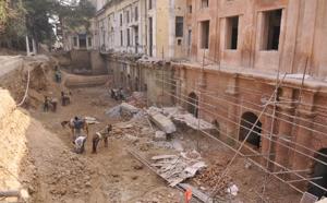 The site of excavation at Chattar Manzil.(Deepak Gupta/ HT Photo) The site of excavation at Chattar Manzil.(Deepak Gupta/ HT Photo)