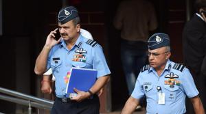 Deputy Chief of Air Staff Air Marshal V R Chaudhari and Air Marshal Anil Khosla leave the Supreme Court after a hearing on Rafale Deal, in New Delhi, November 14(PTI) Deputy Chief of Air Staff Air Marshal V R Chaudhari and Air Marshal Anil Khosla leave the Supreme Court after a hearing on Rafale Deal, in New Delhi, November 14(PTI)