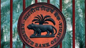 Reserve Bank of India logo is seen at the gate of its office in New Delhi.(REUTERS) Reserve Bank of India logo is seen at the gate of its office in New Delhi.(REUTERS)