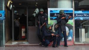 As part of the safety measures, security forces regularly conduct mock drills at public places such as malls.(HT FILE) As part of the safety measures, security forces regularly conduct mock drills at public places such as malls.(HT FILE)