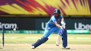 Harmanpreet Kaur of India bats during the ICC Women's World T20 2018 match between New Zealand and India at Guyana National Stadium on November 9, 2018 in Providence, Guyana)(IDI via Getty Images) Harmanpreet Kaur of India bats during the ICC Women's World T20 2018 match between New Zealand and India at Guyana National Stadium on November 9, 2018 in Providence, Guyana)(IDI via Getty Images)