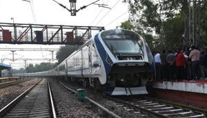 A view of the first Made-in-India engine-less train - named Train 18 at Safdarjung station, during its trial run in New Delhi, India, on November 14, 2018. (Photo by Mohd Zakir/ Hindustan Times file photo) A view of the first Made-in-India engine-less train - named Train 18 at Safdarjung station, during its trial run in New Delhi, India, on November 14, 2018. (Photo by Mohd Zakir/ Hindustan Times file photo)